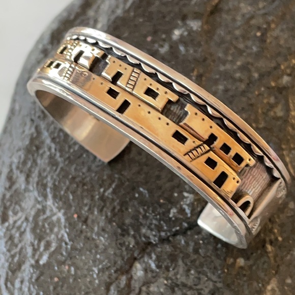 Vintage 14K Gold & Sterling Storyteller Bracelet - Picture 13 of 14